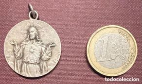 Antigüedades: Medalla Religiosa Sagrado Corazón de Jesús
